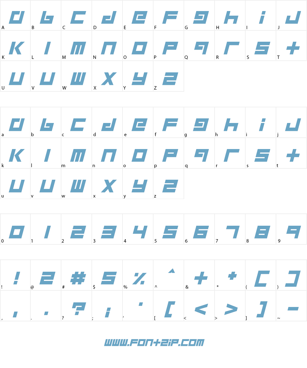 Robot Children Font Character